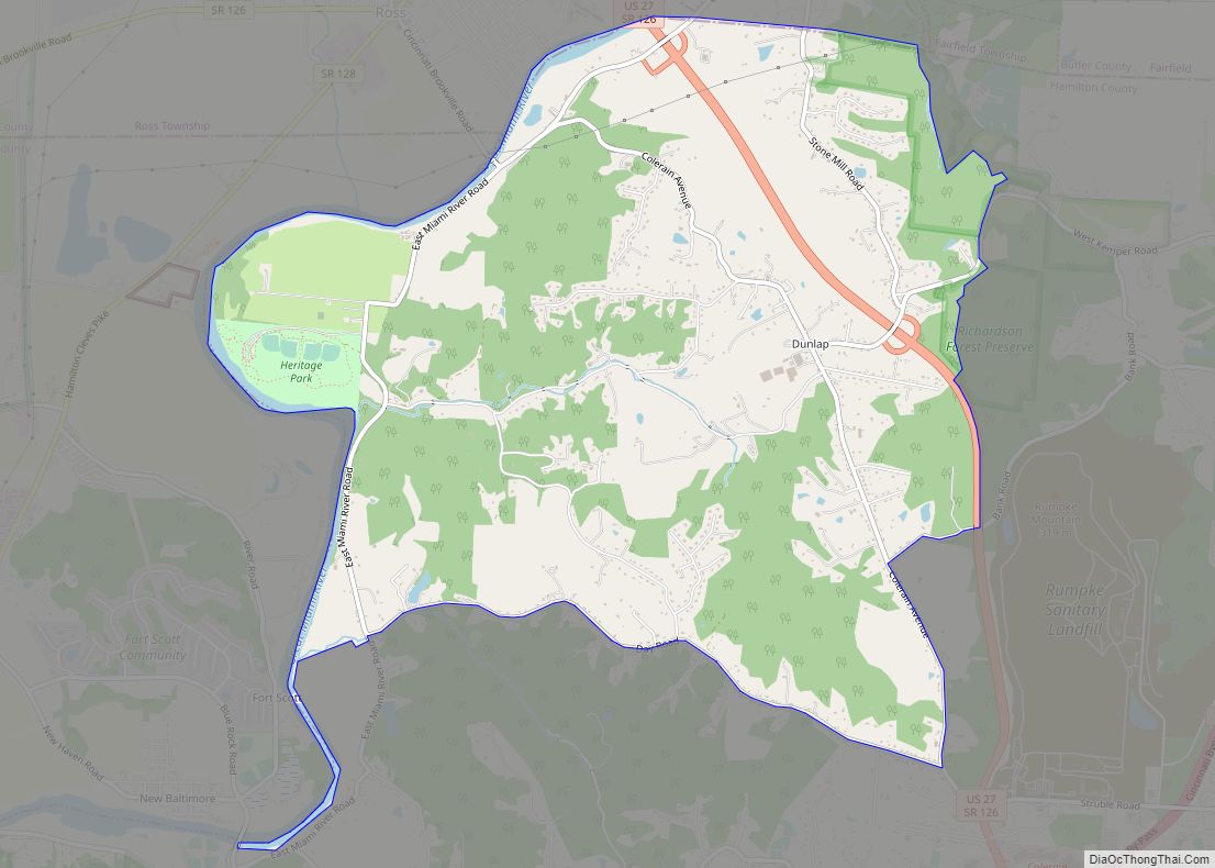 Map of Dunlap CDP, Ohio