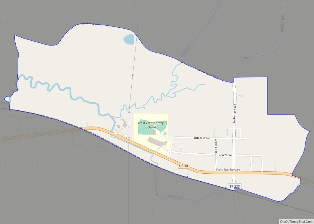 Map of East Rochester CDP, Ohio