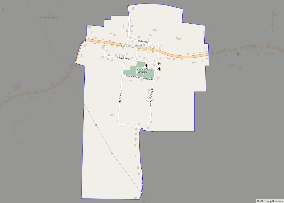 Map of East Springfield CDP