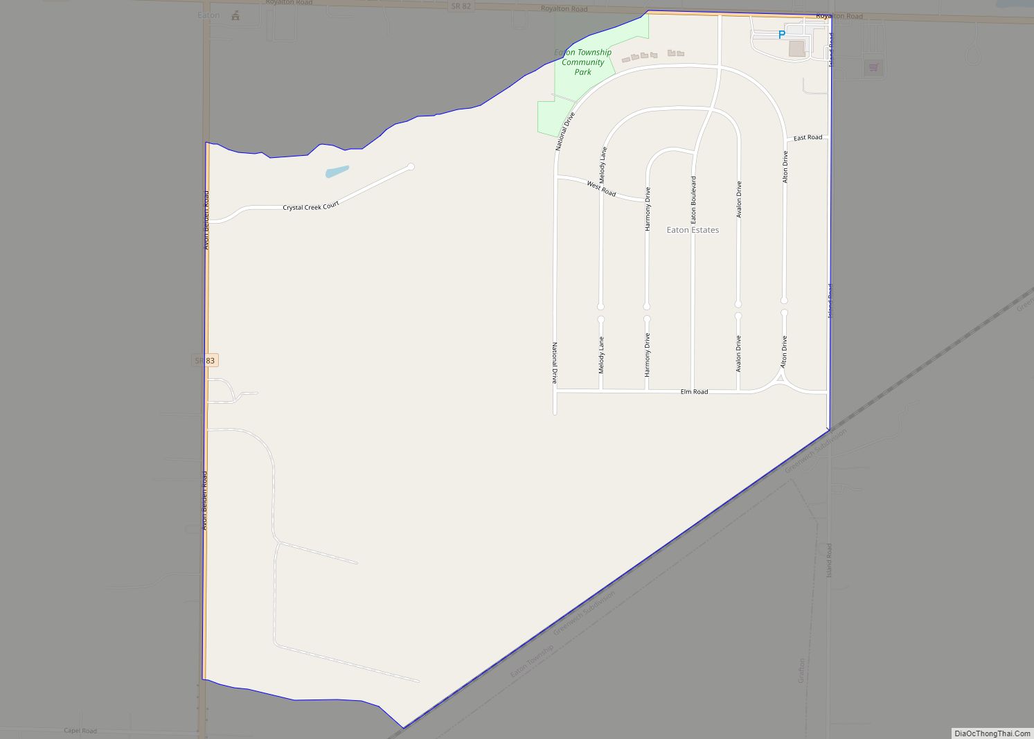 Map of Eaton Estates CDP
