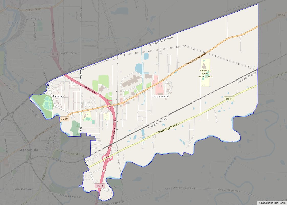 Map of Edgewood CDP, Ohio