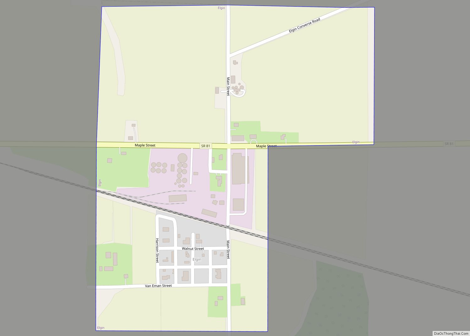 Map of Elgin village, Ohio