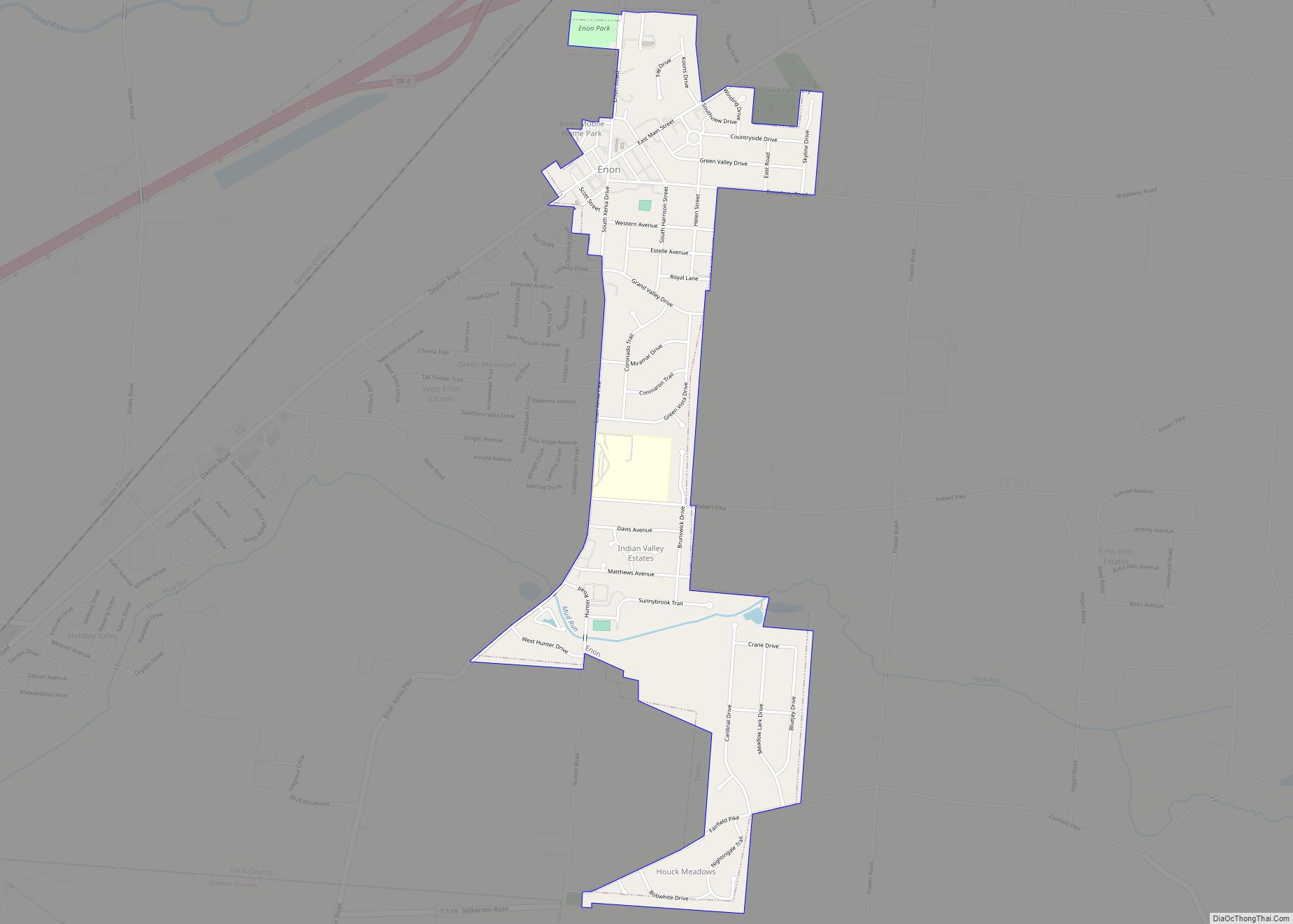 Map of Enon village