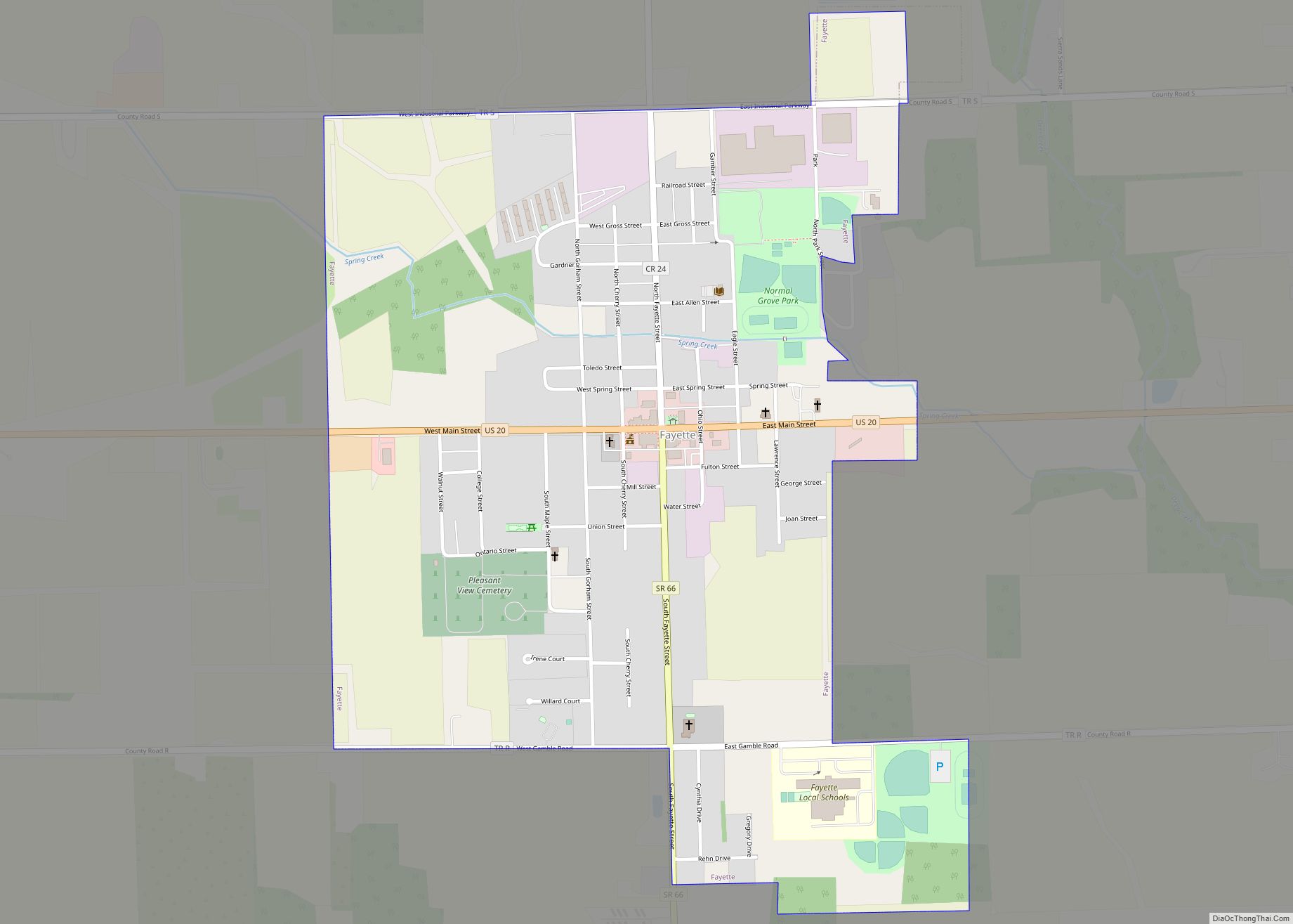 Map of Fayette village, Ohio