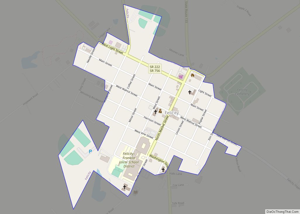 Map of Felicity village