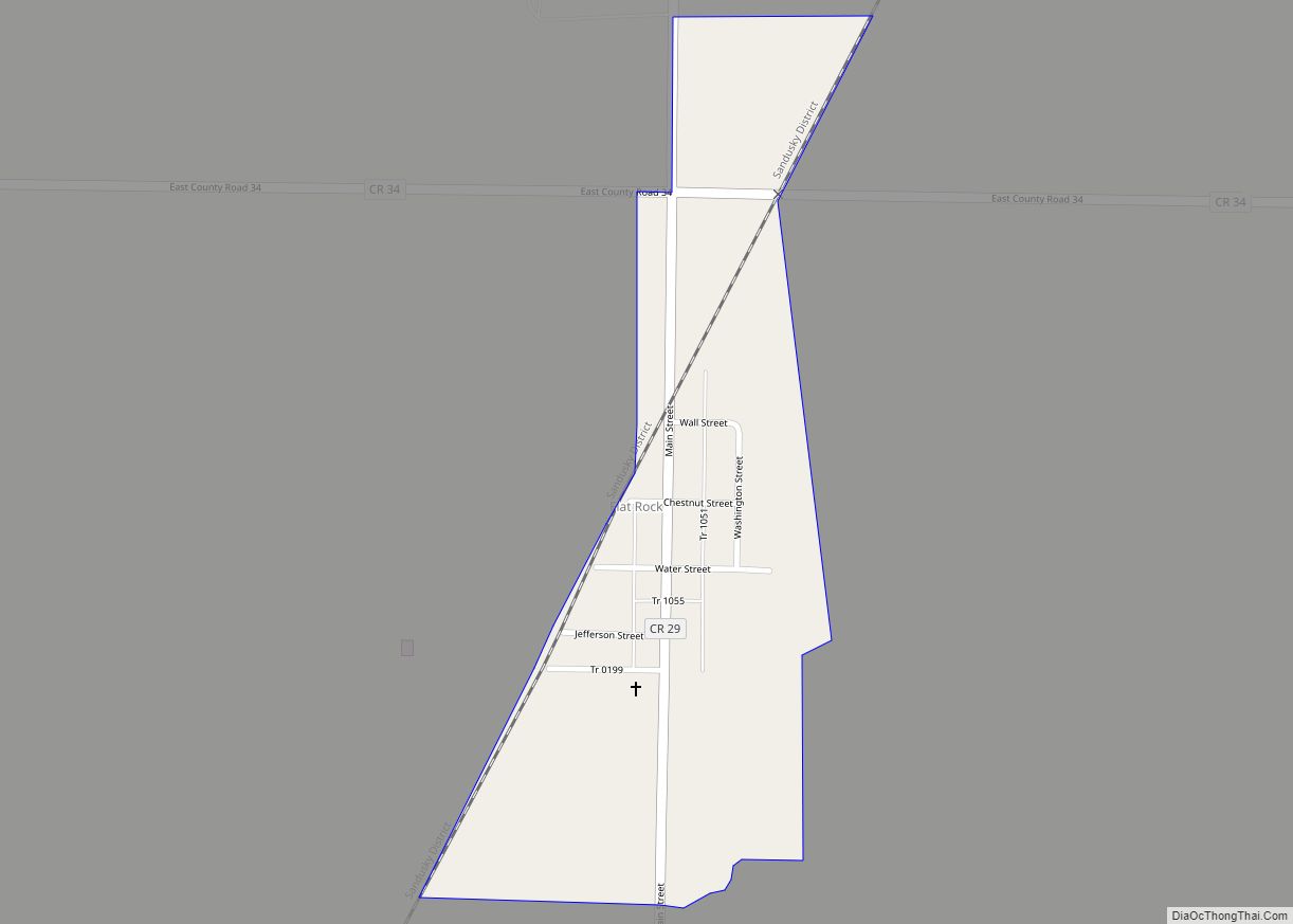 Map of Flat Rock CDP, Ohio