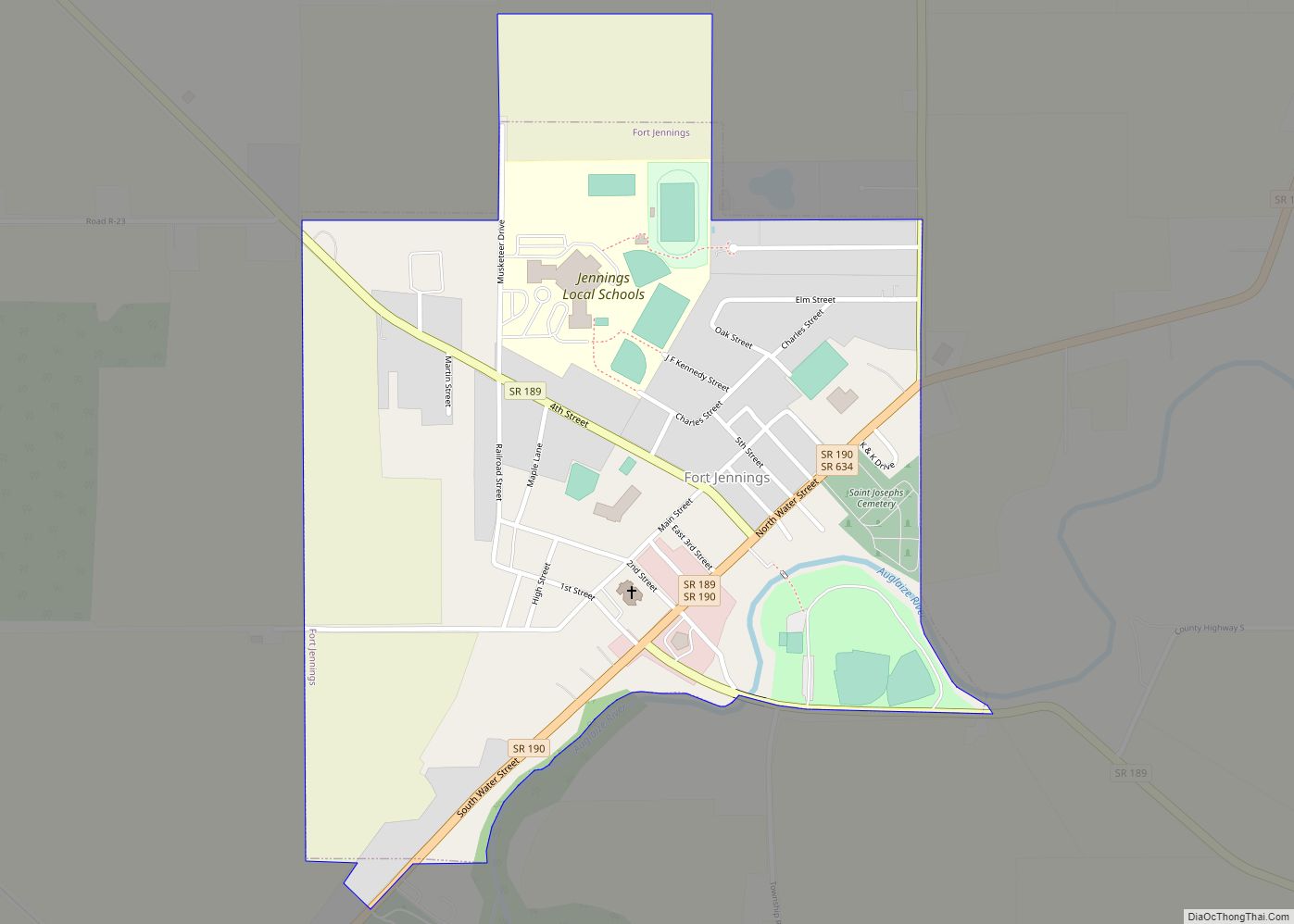Map of Fort Jennings village