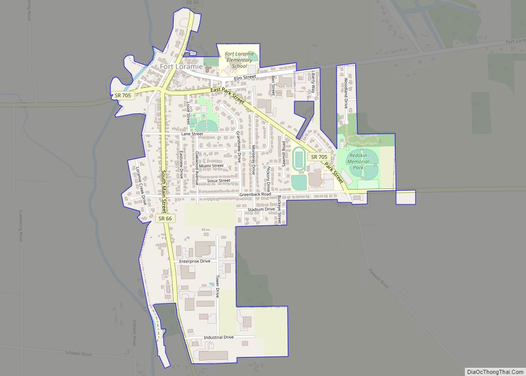 Map of Fort Loramie village