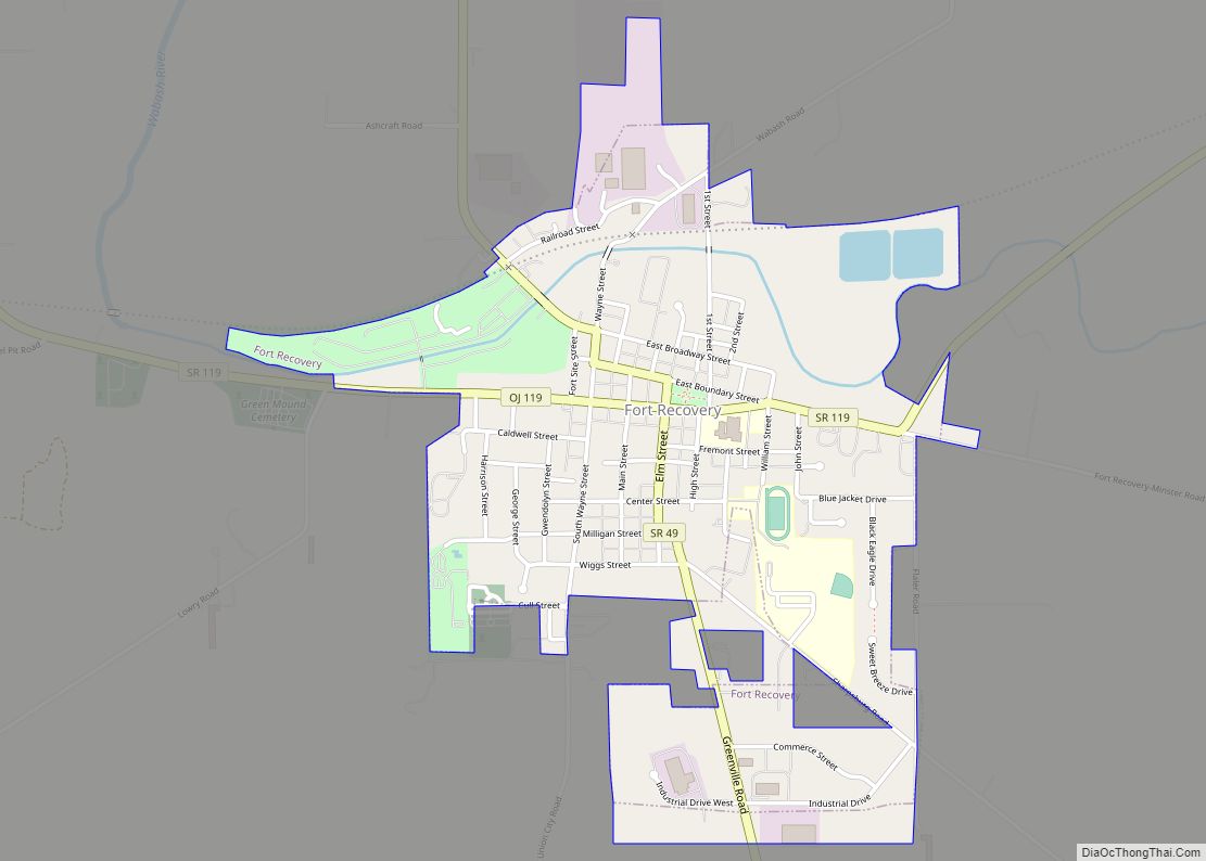 Map of Fort Recovery village