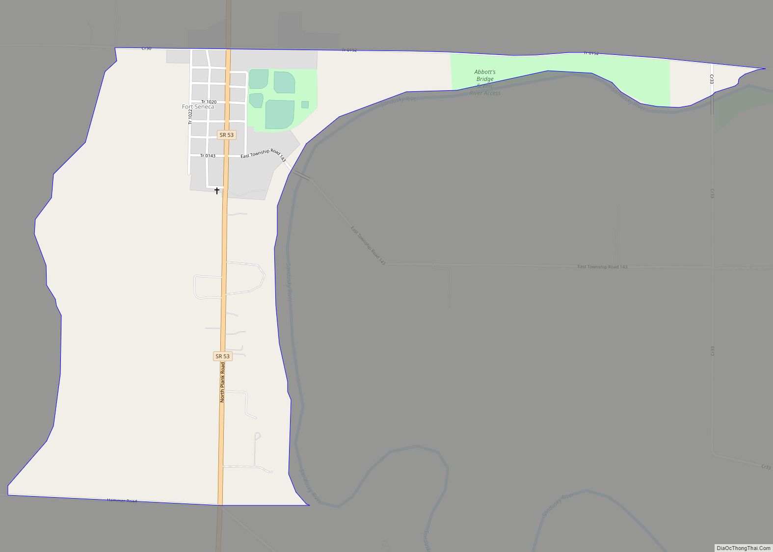 Map of Fort Seneca CDP