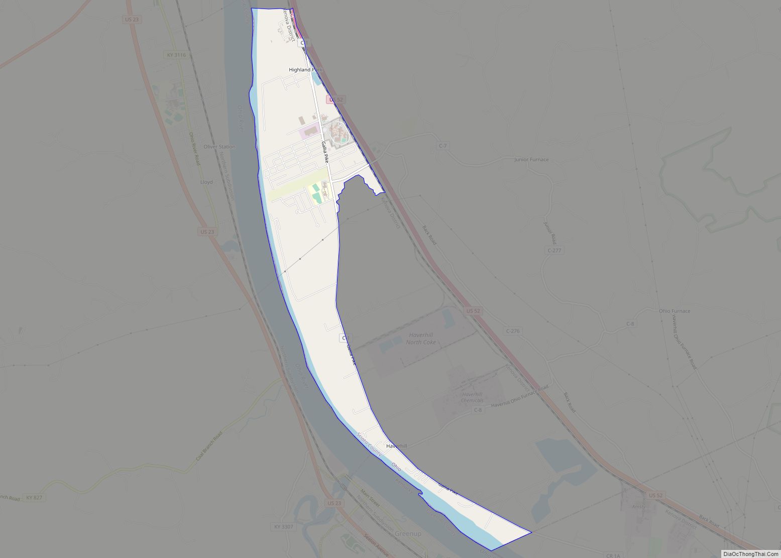 Map of Franklin Furnace CDP