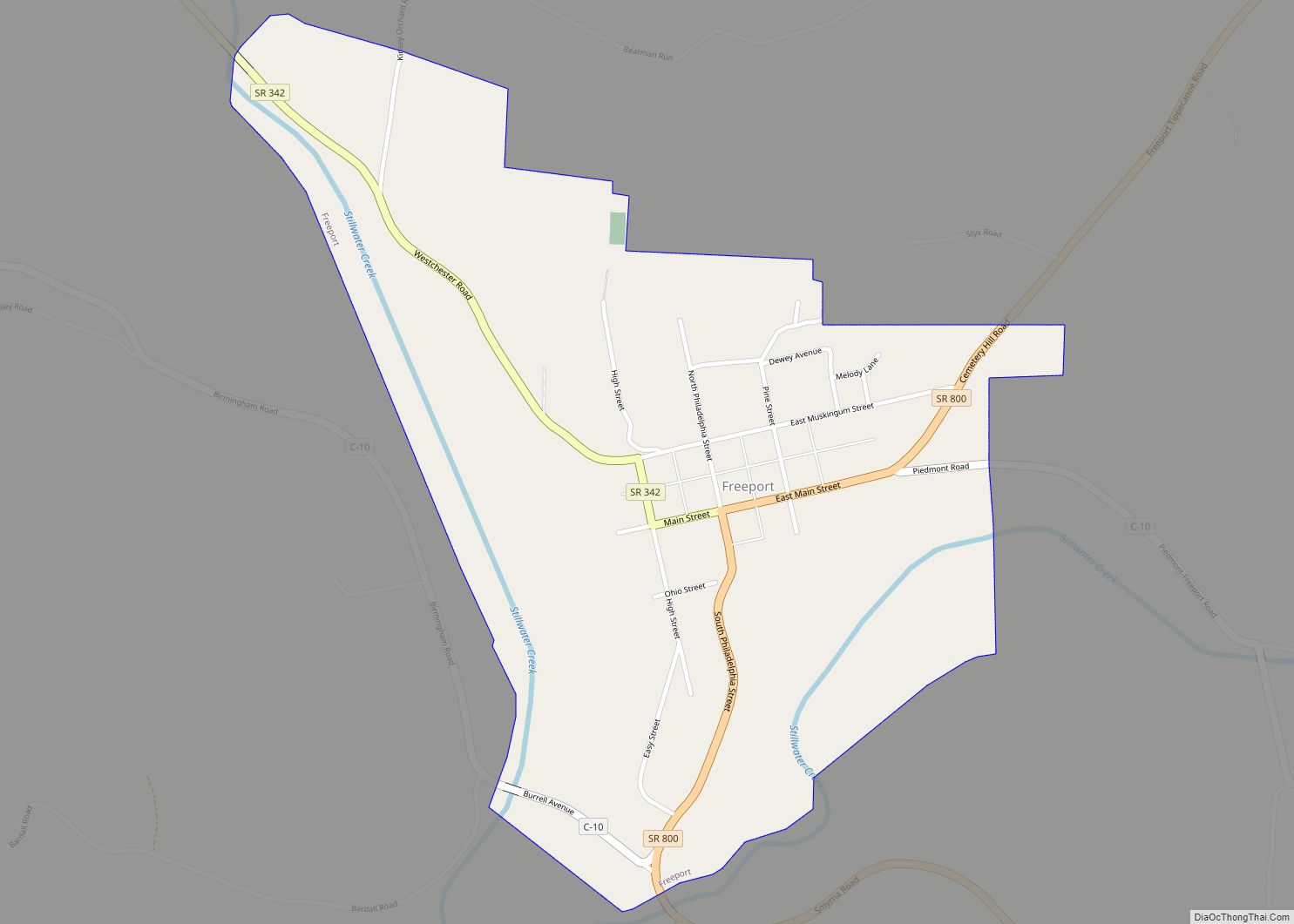 Map of Freeport village, Ohio