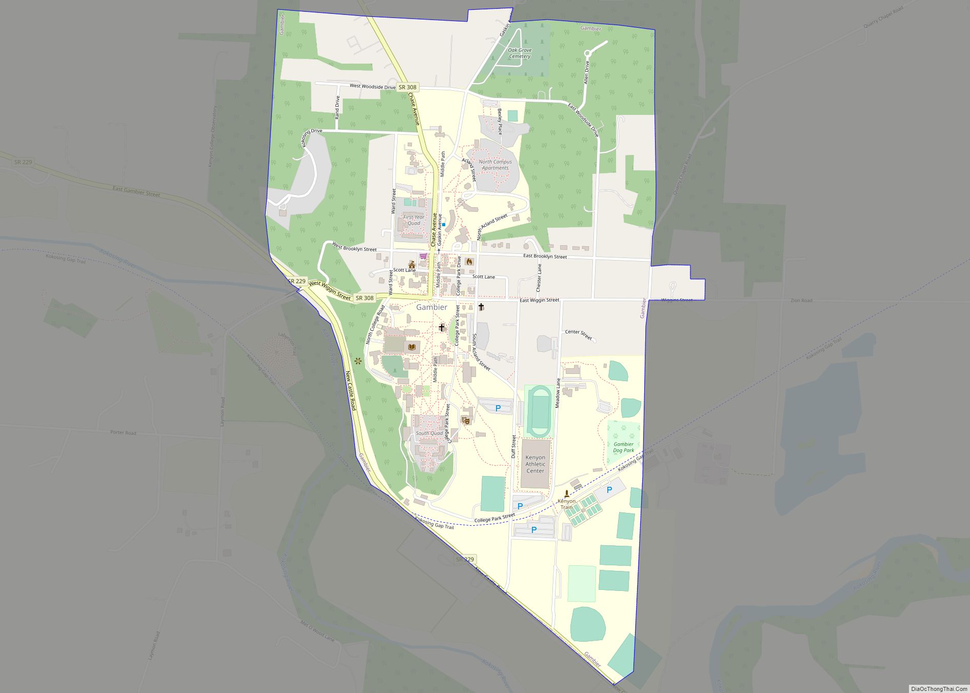 Map of Gambier village