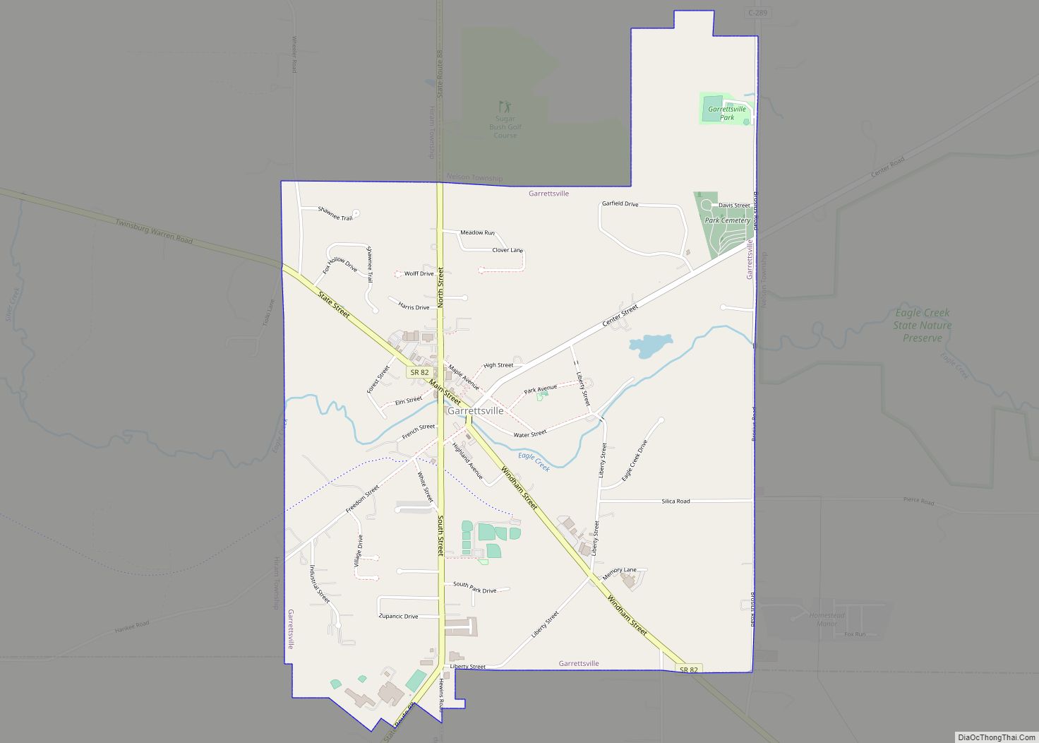 Map of Garrettsville village