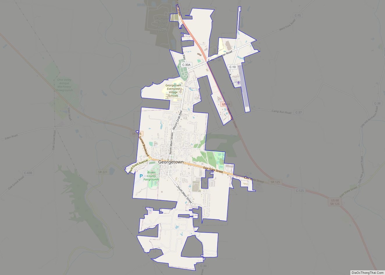 Map of Georgetown village, Ohio