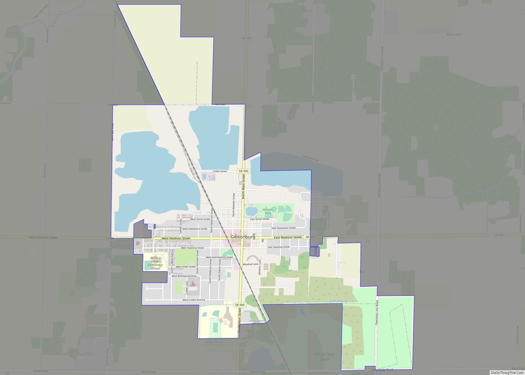 Map of Gibsonburg village