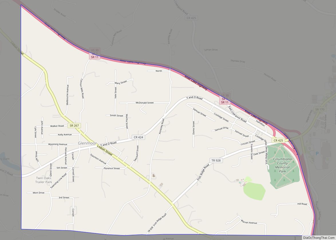 Map of Glenmoor CDP