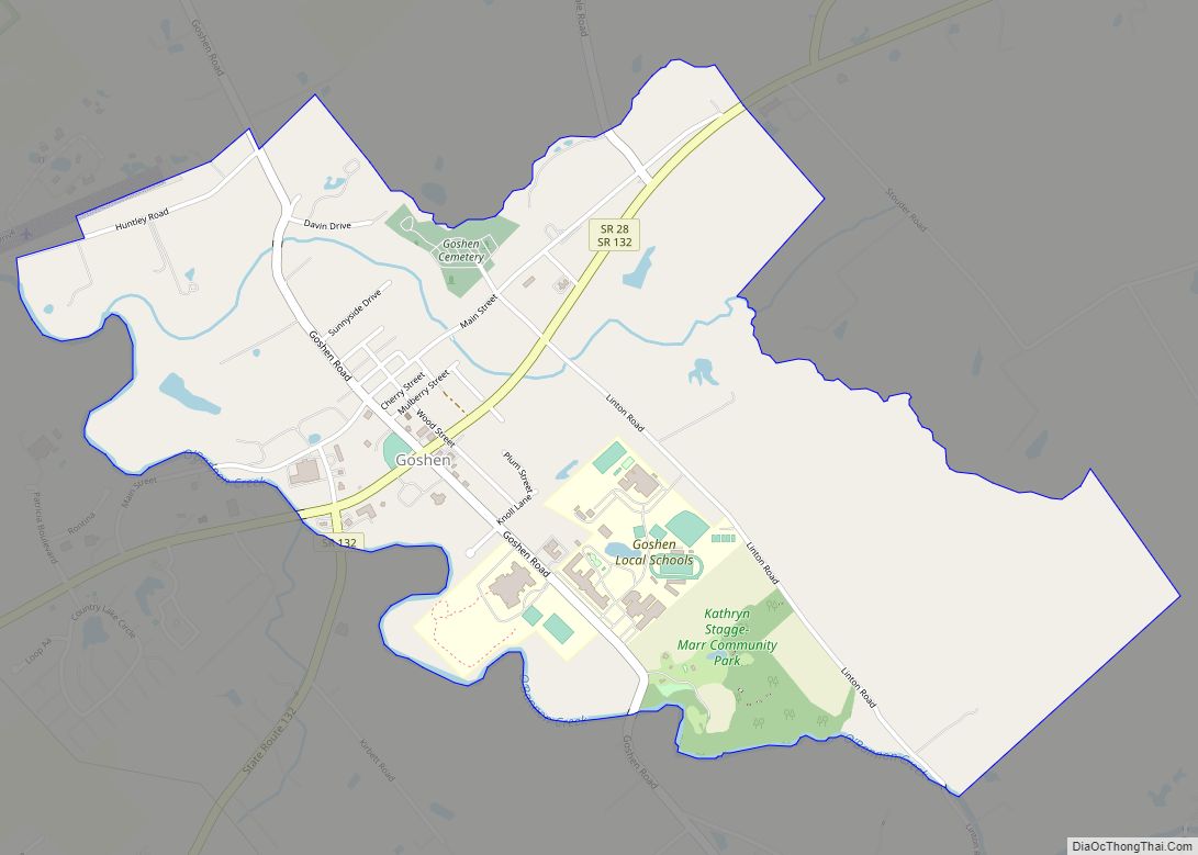 Map of Goshen CDP, Ohio