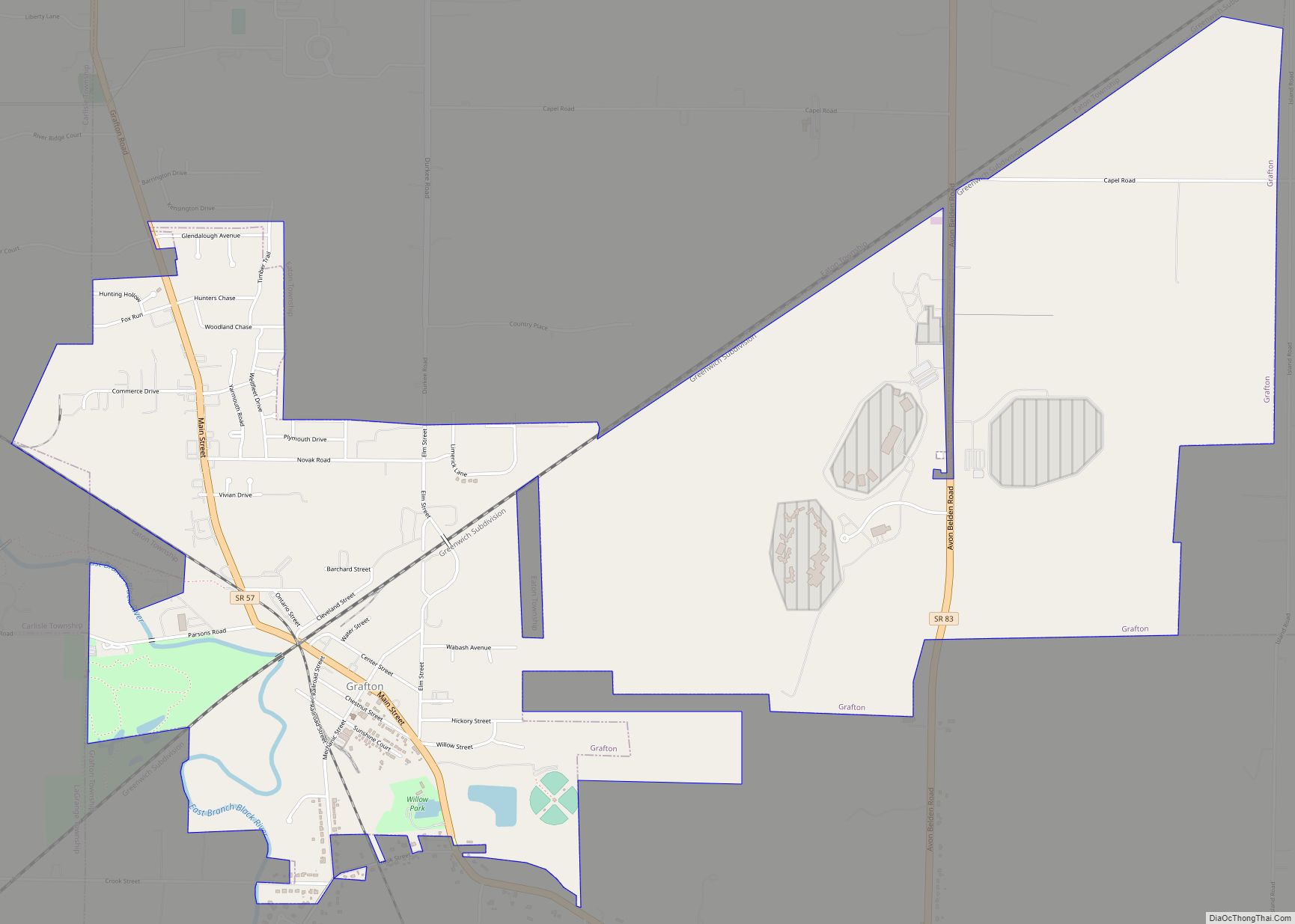 Map of Grafton village, Ohio