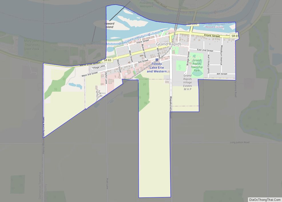 Map of Grand Rapids village, Ohio
