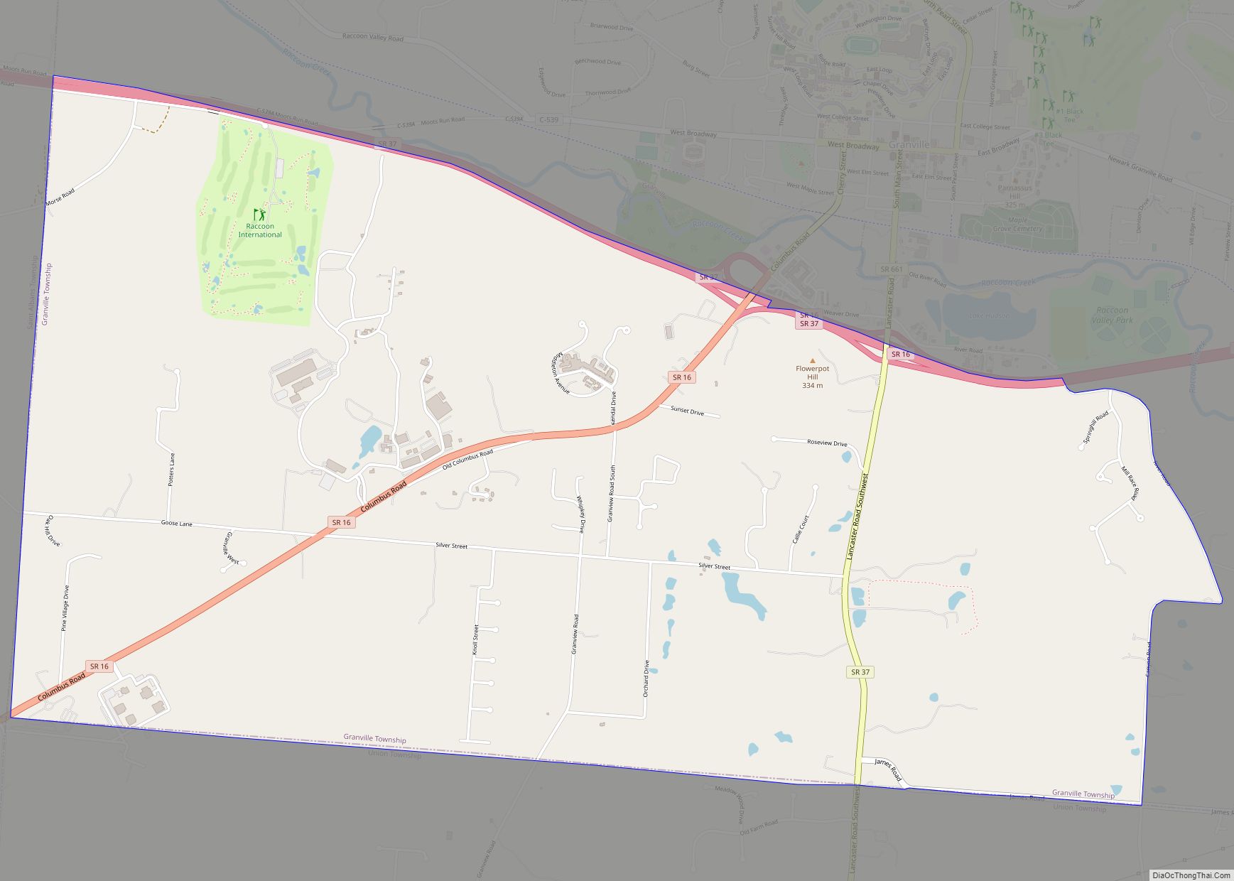 Map of Granville South CDP