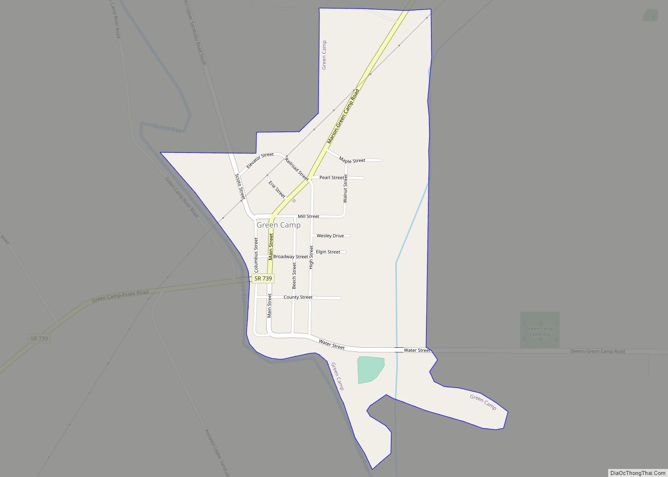 Map of Green Camp village