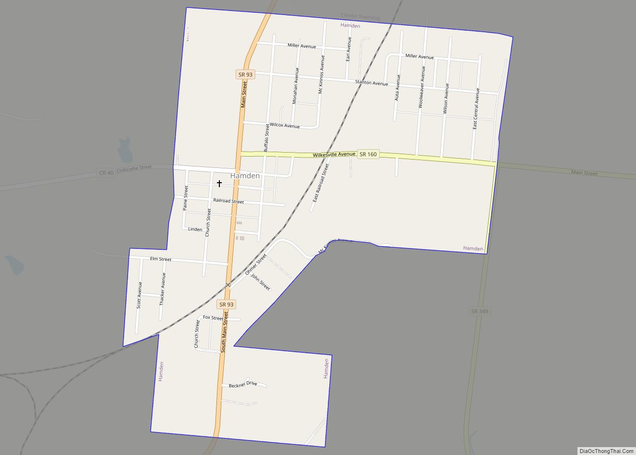 Map of Hamden village