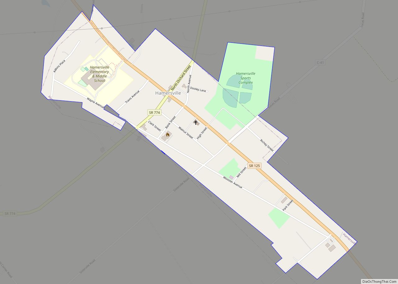 Map of Hamersville village