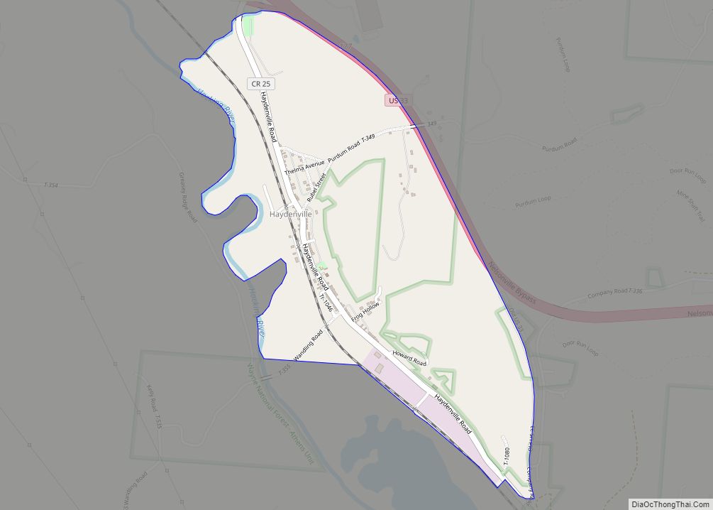 Map of Haydenville CDP