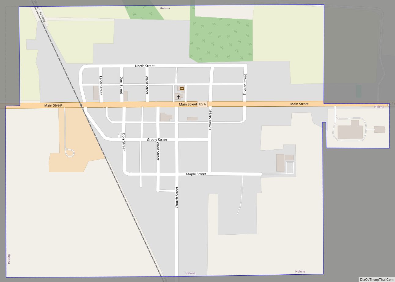 Map of Helena village, Ohio