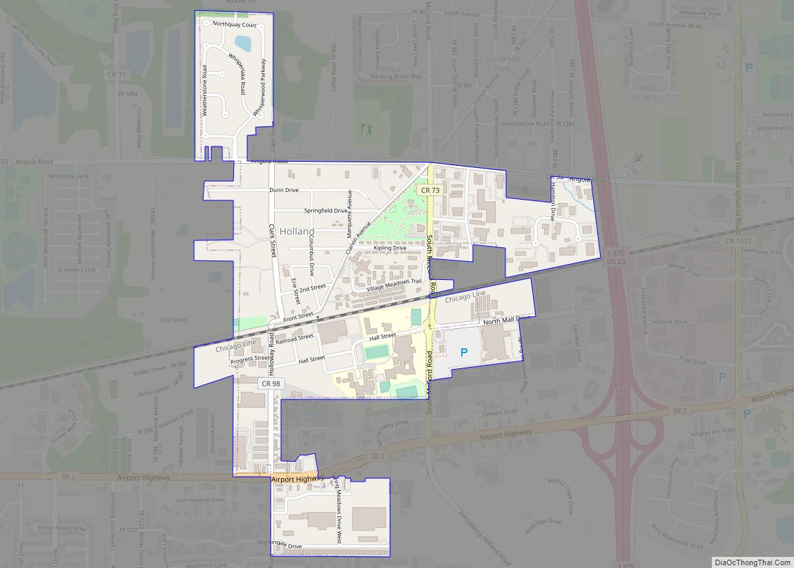 Map of Holland village, Ohio