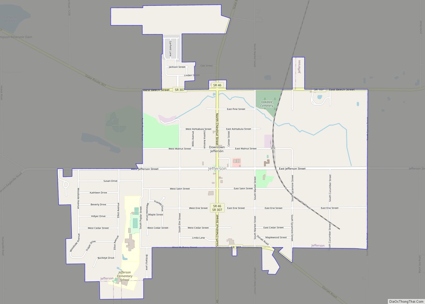 Map of Jefferson village, Ohio
