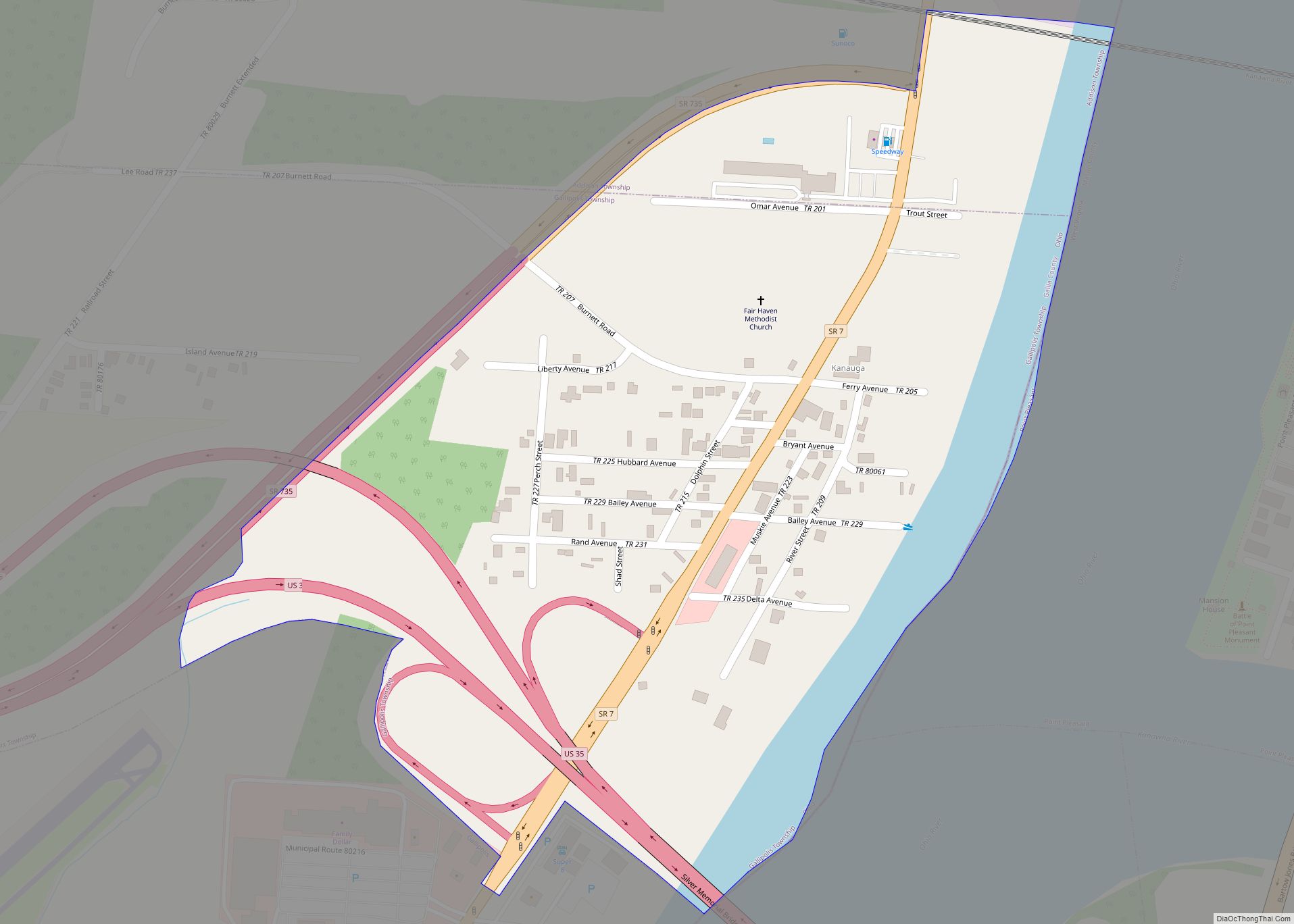 Map of Kanauga CDP