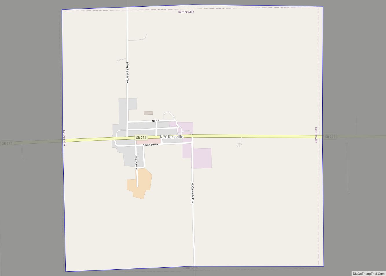 Map of Kettlersville village