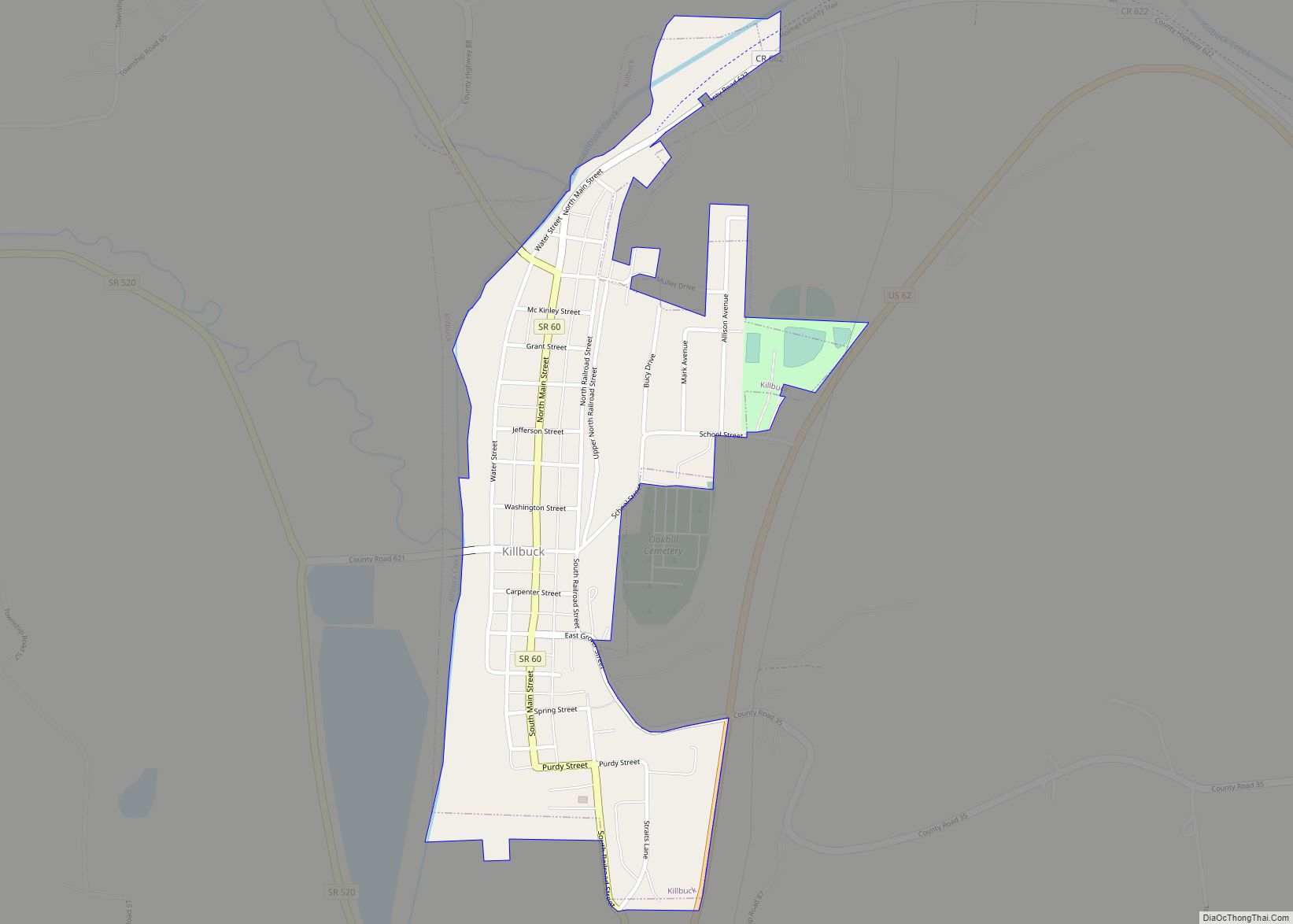 Map of Killbuck village