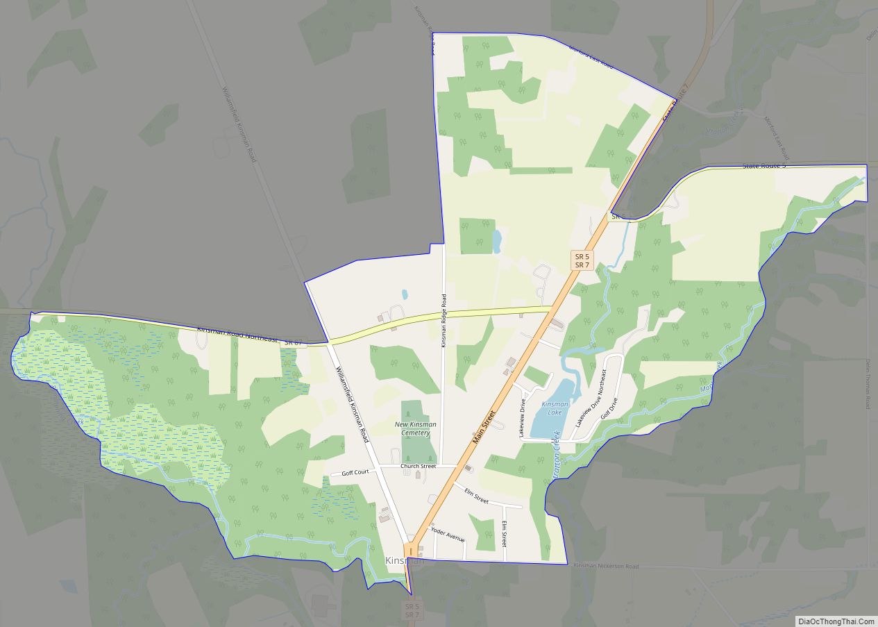 Map of Kinsman Center CDP
