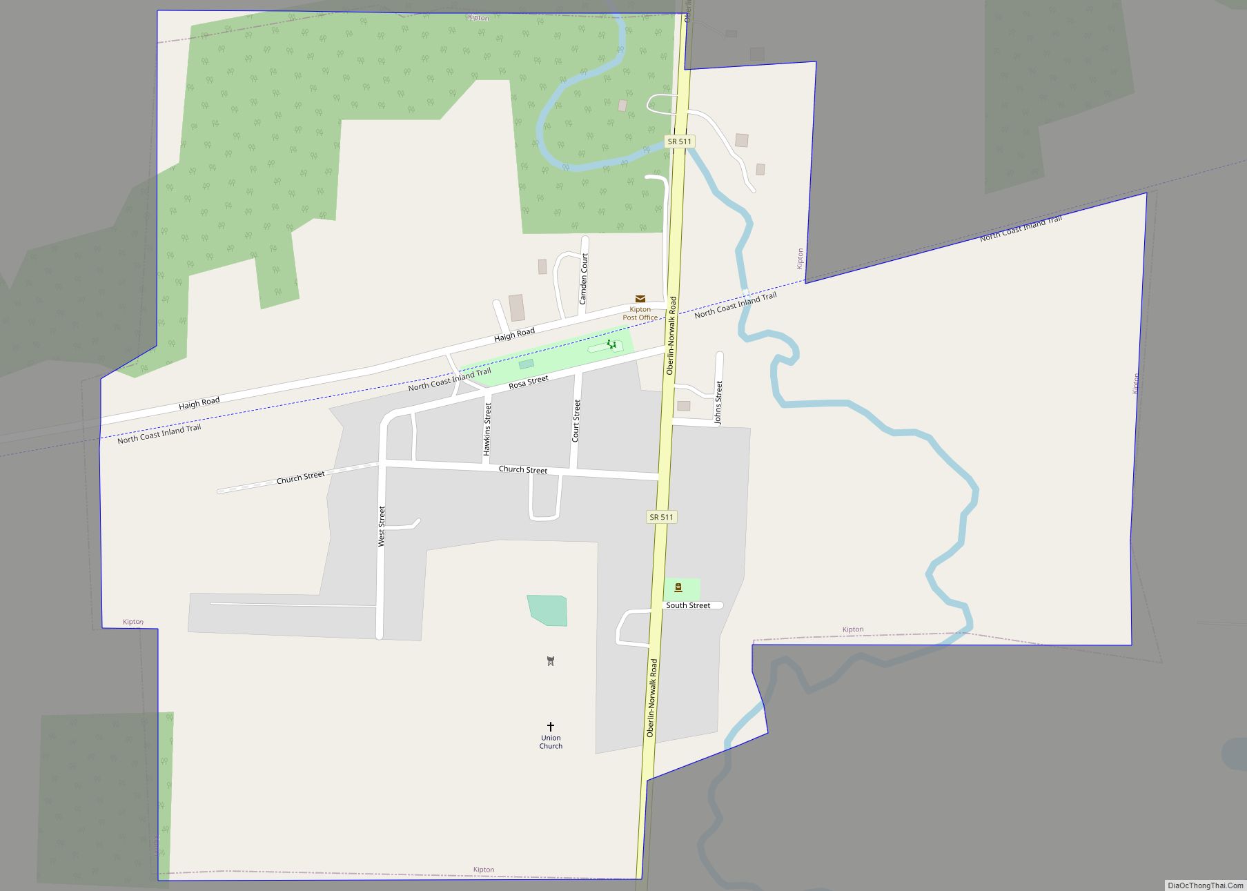 Map of Kipton village