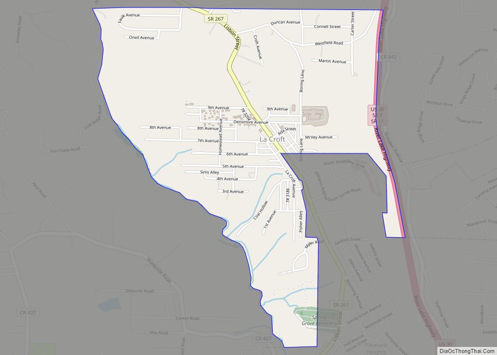 Map of La Croft CDP