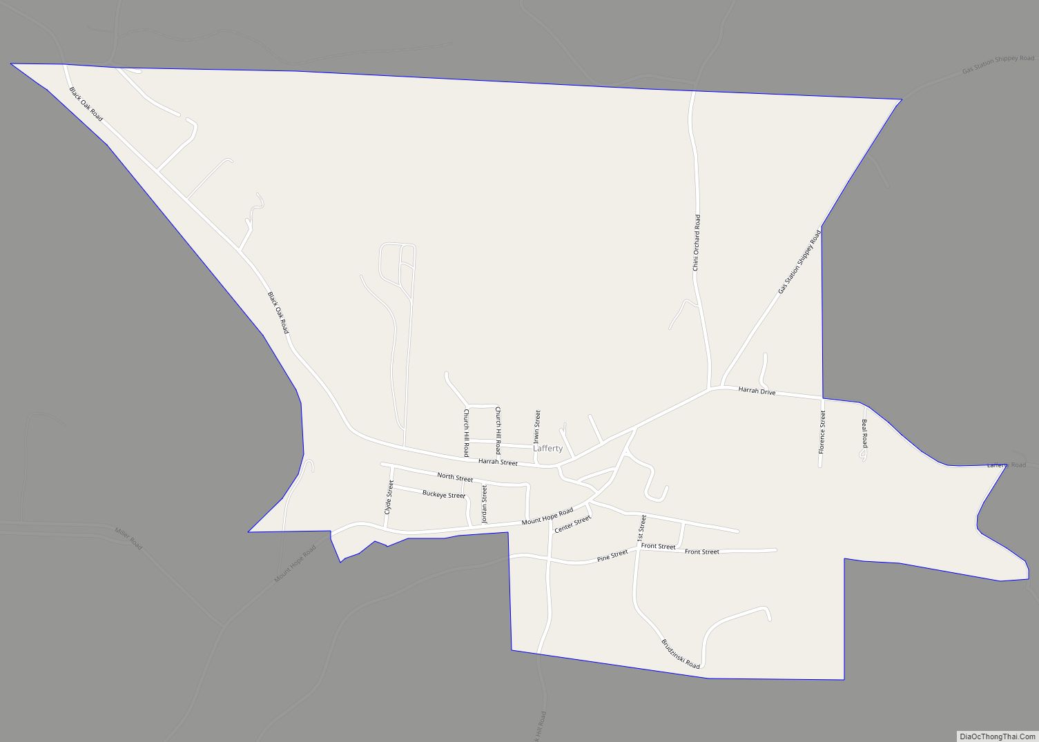 Map of Lafferty CDP