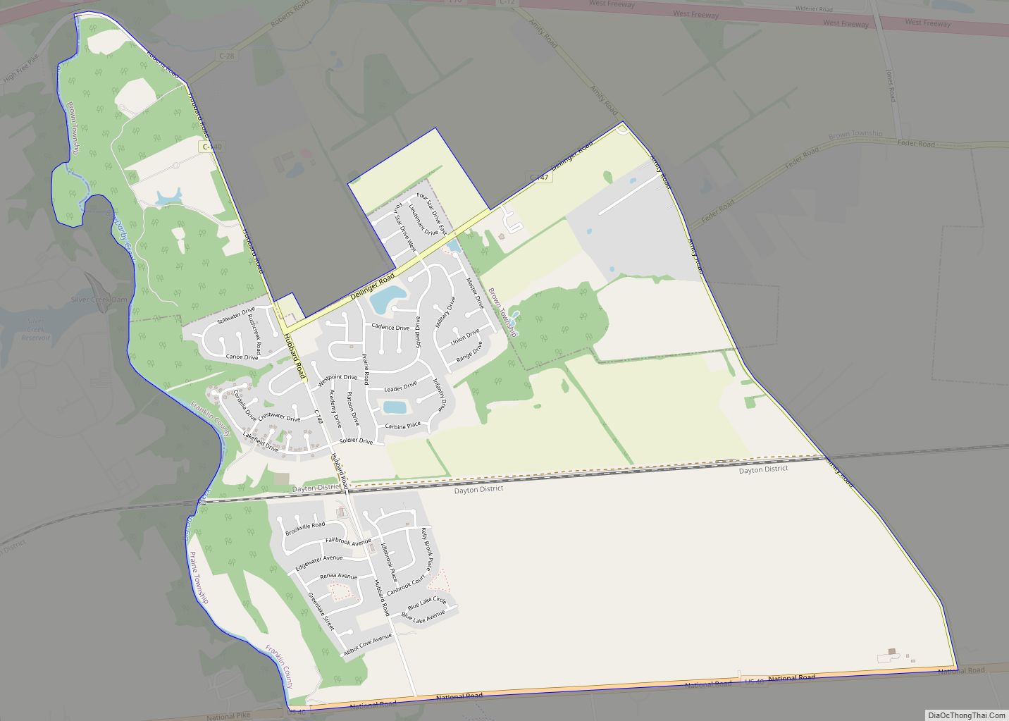 Map of Lake Darby CDP