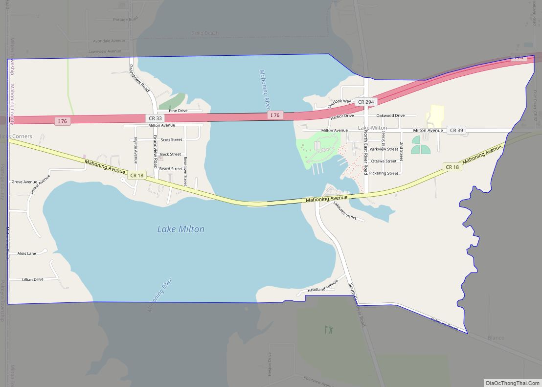 Map of Lake Milton CDP