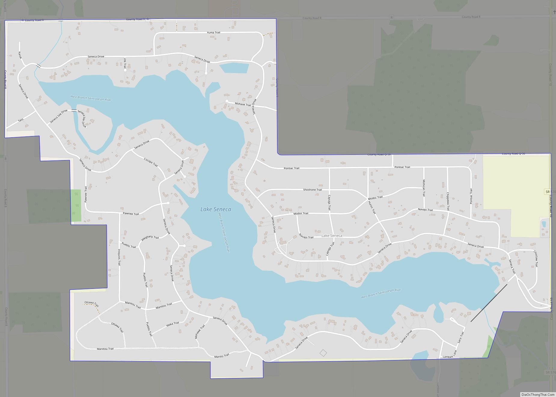 Map of Lake Seneca CDP