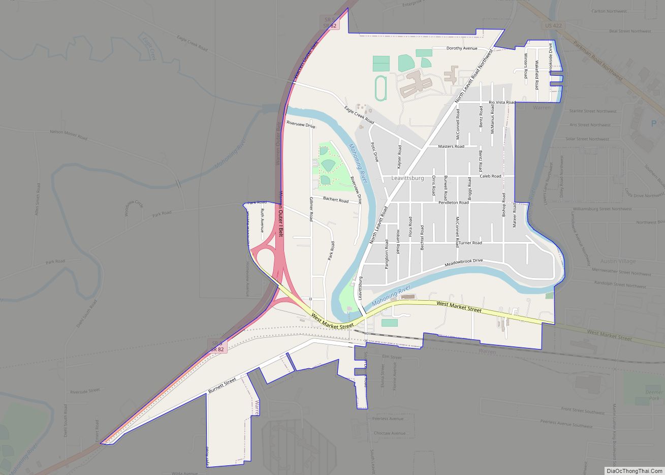 Map of Leavittsburg CDP