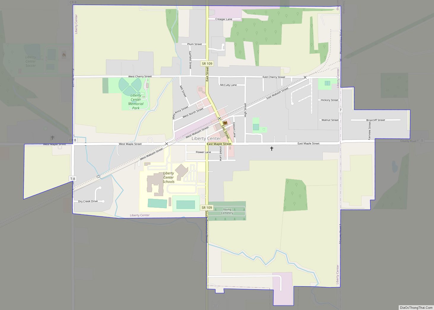 Map of Liberty Center village