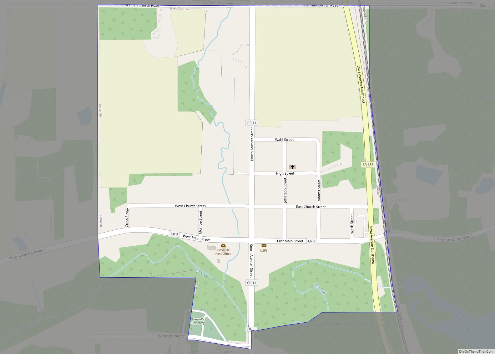 Map of Limaville village
