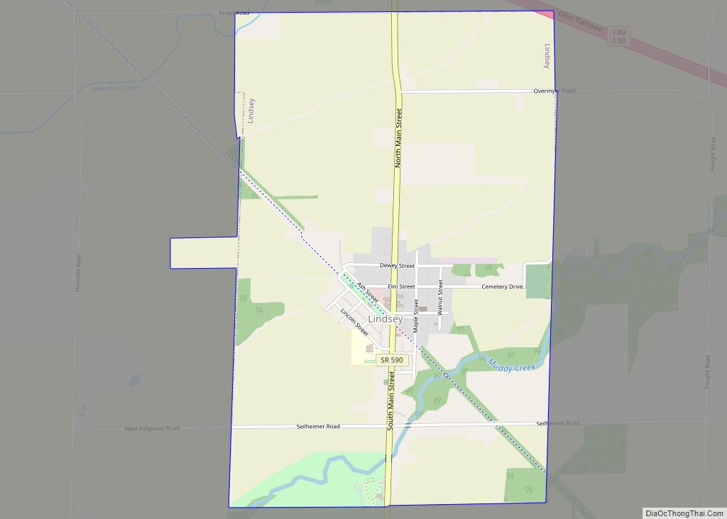 Map of Lindsey village