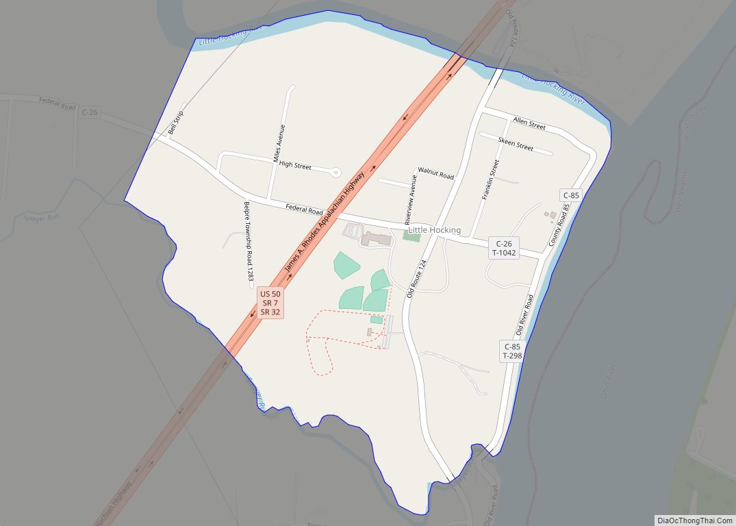 Map of Little Hocking CDP