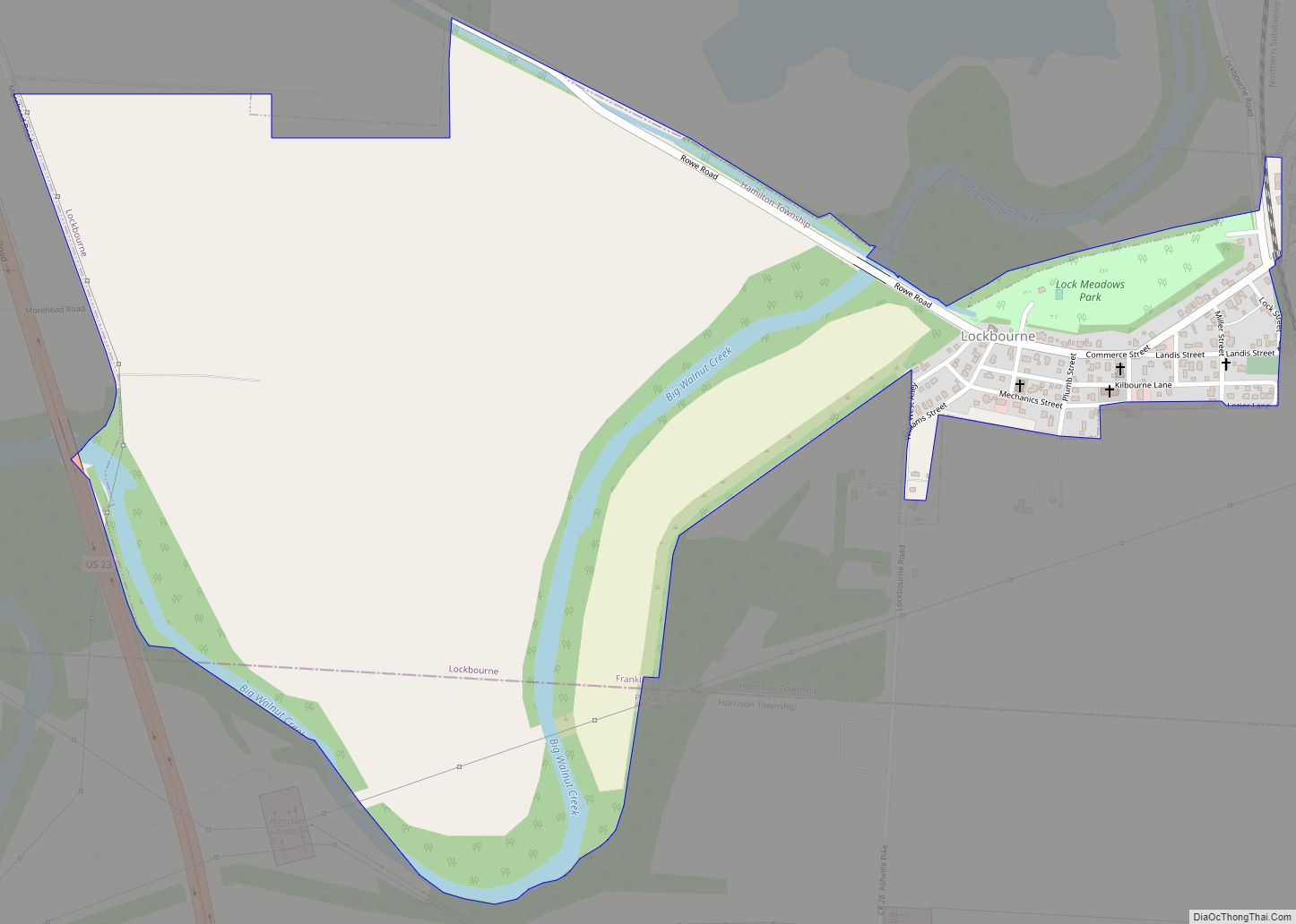 Map of Lockbourne village