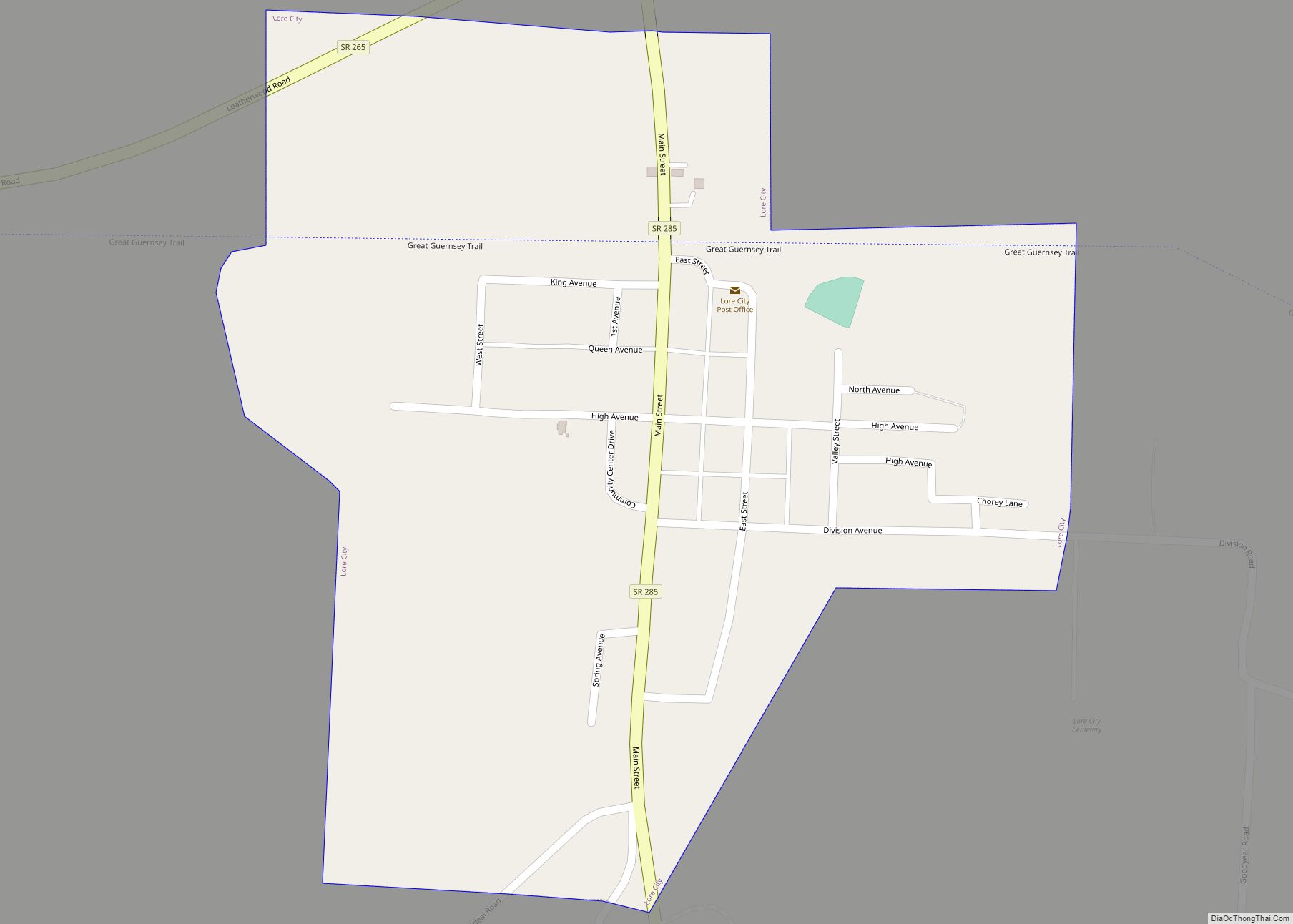 Map of Lore City village