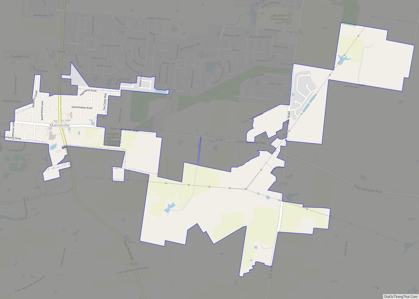 Map of Maineville village